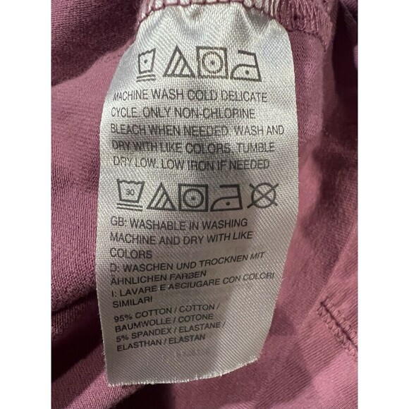 D&Co Women’s V Neck Long Sleeve Top Size Large Berry QVC - Picture 6 of 6